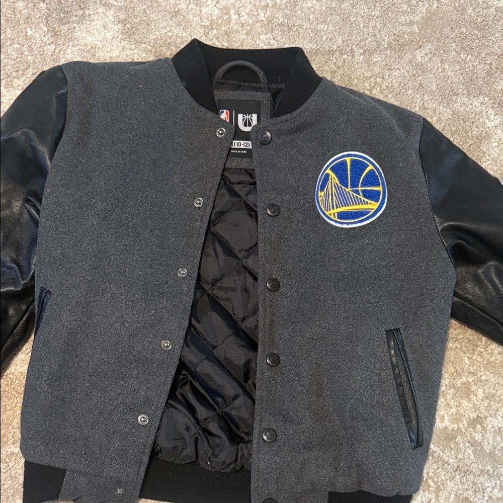 Gray and Black Varsity Jacket